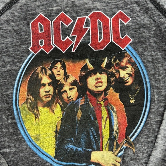 ACDC Highway to Hell Womens Longsleeve Reprint Tour Shirt Vintage Wash - Picture 2 of 6